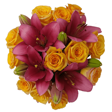 Premium Rose & Lily Mixed Floral Bouquet for Gifts & Decoration