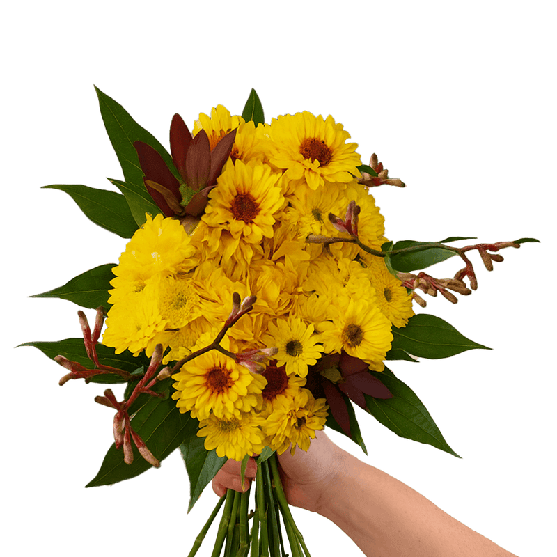 Yellow Fall Flower Bouquet Fresh Mixed Arrangement