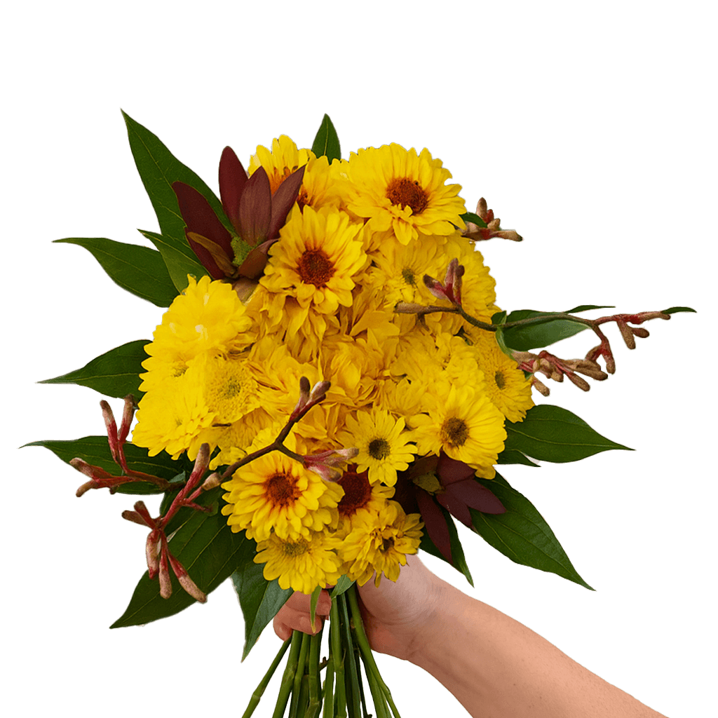 Yellow Fall Flower Bouquet Fresh Mixed Arrangement