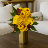 Yellow Fall Flower Bouquet Fresh Mixed Arrangement