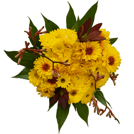 Yellow Fall Flower Bouquet Fresh Mixed Arrangement