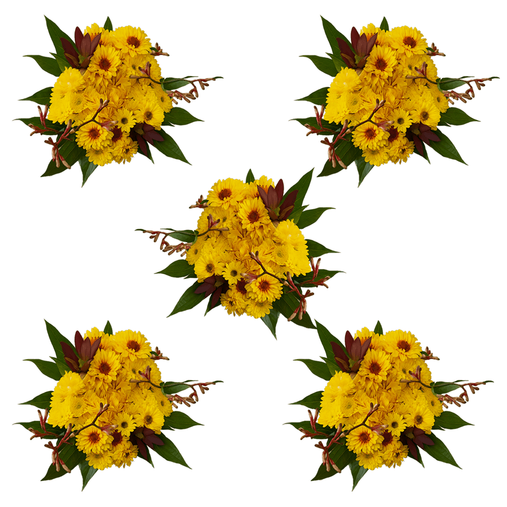 Yellow Fall Flower Bouquet Fresh Mixed Arrangement