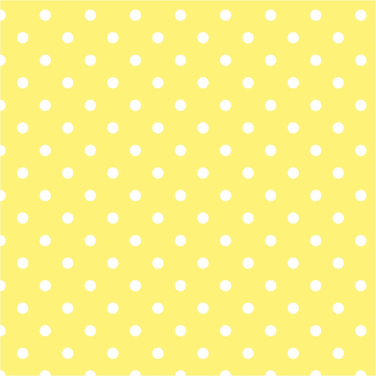 1/4″ Quarter inches White Polka Dot on Yellow Poly Cotton Fabric,
