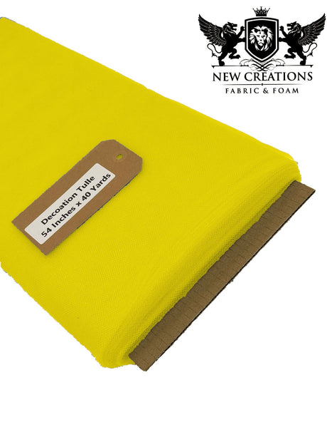 Yellow Tutu Tulle Fabric - Sheer Yellow, 54" Width (5 Yards)