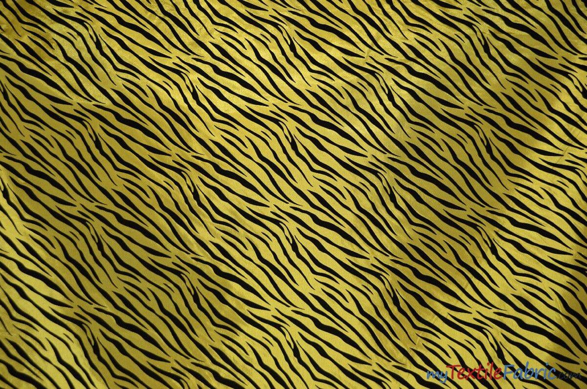 Zebra Flocking Taffeta Polyester Fabric - Zebra Flocking Pattern, 58/60" Width (1 Yard)