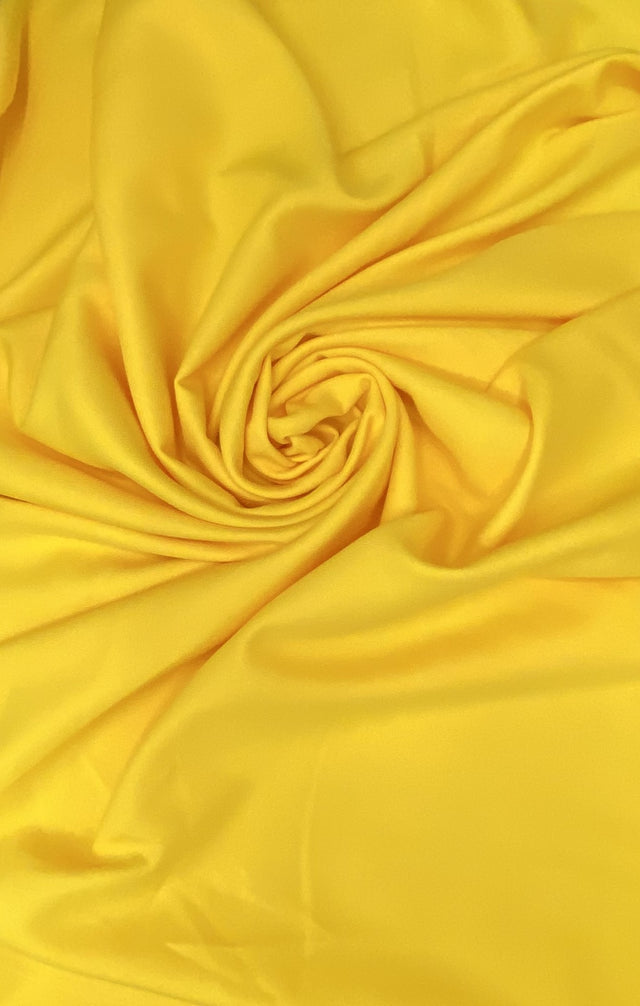 Gabardine Polyester Fabric - Yellow, 59/60" Width