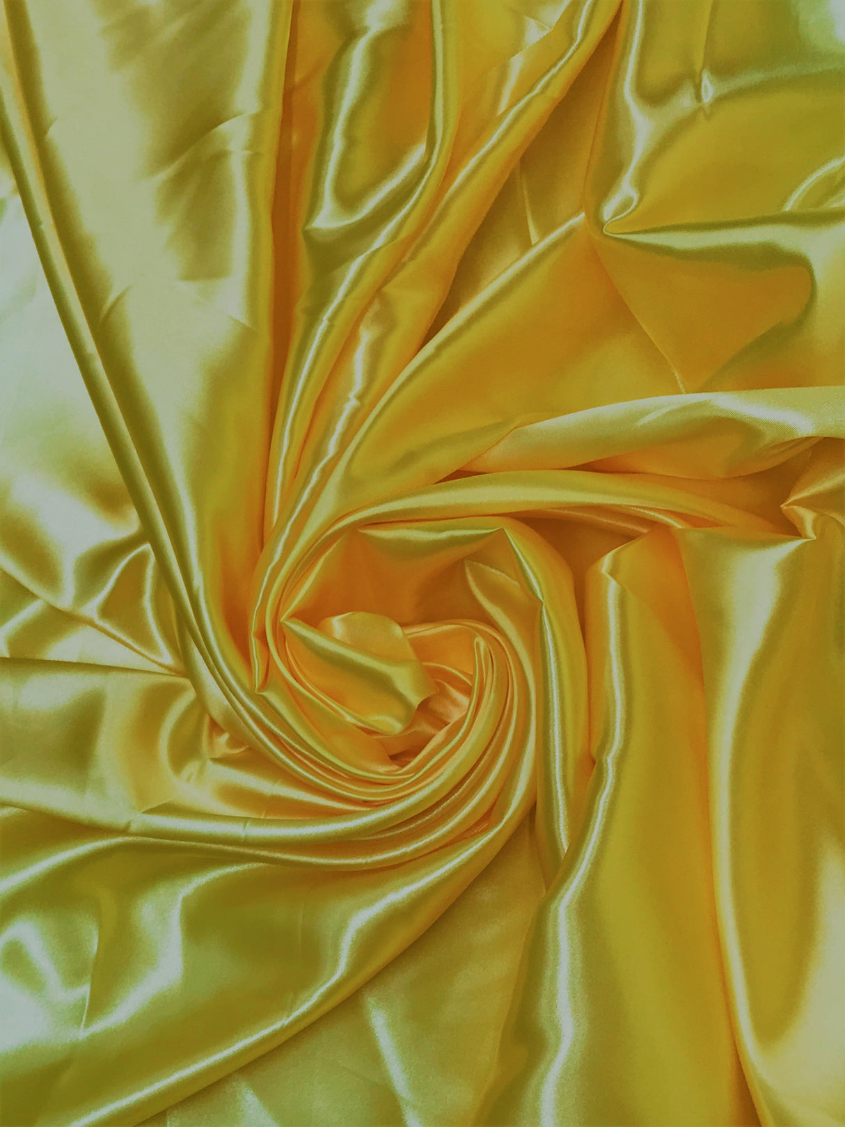 Yellow Medium Satin Polyester Fabric - Yellow, 58"-60" Width
