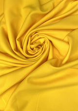 Gabardine Polyester Fabric - Yellow, 59/60" Width