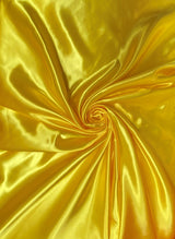 Yellow Bridal Satin Fabric - Yellow, Sheen, 58"-60" Width (1 Yard)