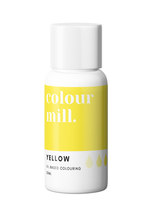 Yellow Oil Based Food Coloring for Chocolate Buttercream & Fondant 20ml