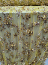 Beaded Lace 3D Floral Yellow