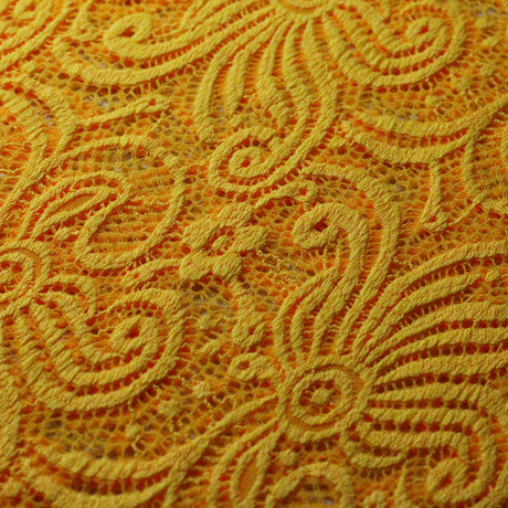 Cyclone Stretch Lace Nylon Spandex Fabric - Multiple Colors, Floral Lace, 58/60" Width (1 Yard)