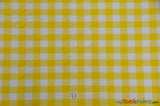 Picnic Checkers Polyester Fabric - Gingham Checkered, 1" X 1", 58/60" Width (1 Yard)