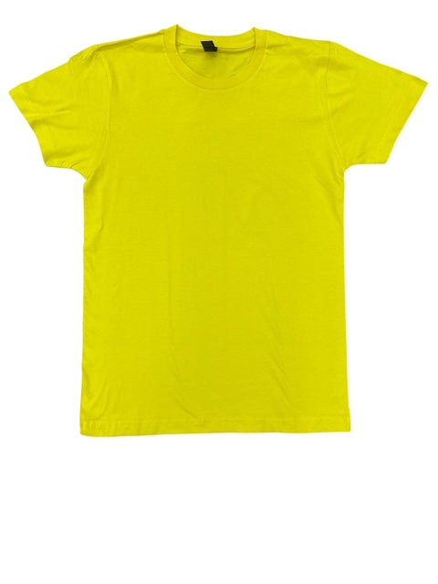 Lucky Friends 1001 100% Cotton Fabric - Yellow, Round Neck, 4.2 Oz, Tubular, No Side Seams (1 Piece)