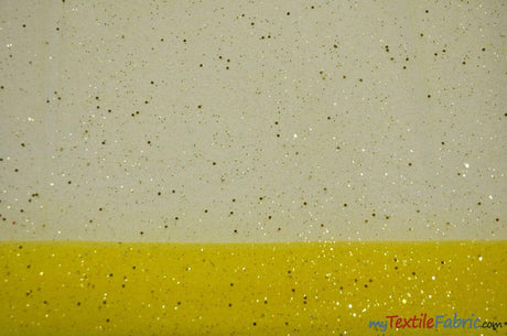 Tulle Glitter With Sequins Polyester Fabric - Glitter Embellished Sheer Tulle, Multiple Colors, 58/60" Width (1 Yard)