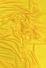 Stretch Lining Polyester Fabric - Yellow, Matte Soft, 60" Width (1 Yard)