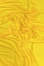 Stretch Lining Polyester Fabric - Yellow, Matte Soft, 60" Width (1 Yard)