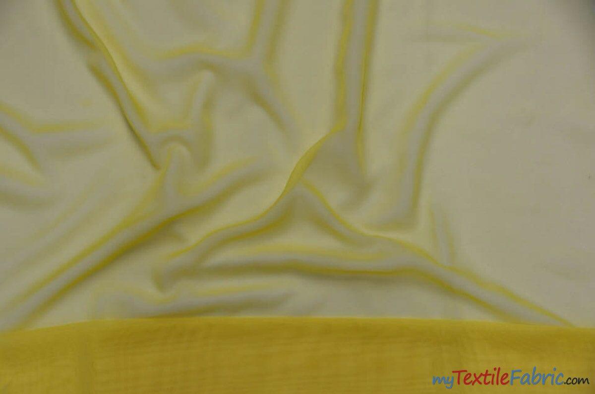 Double Georgette 100 Percent Polyester Fabric - Sheer Crepe Texture, 60" Width, Multiple Colors (1 Yard)
