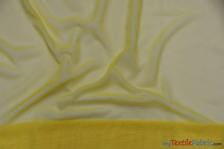 Double Georgette 100 Percent Polyester Fabric - Sheer Crepe Texture, 60" Width, Multiple Colors (1 Yard)