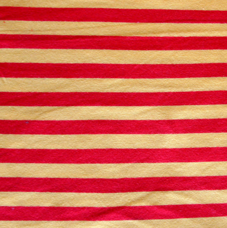 Cotton Lycra Yellow and Red 3/8" Stripe Knit Fabric