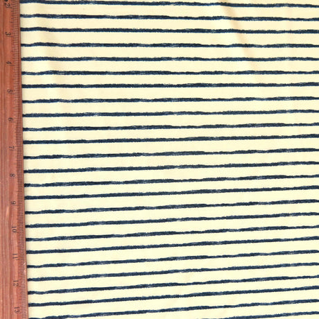 Swim Knit Nylon Spandex Yellow and Black Stripe