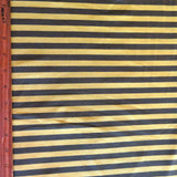 Cotton Lycra Yellow and Dark Green Stripe Knit Fabric