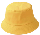 Bucket Hats 100 Percent Cotton Fabric - Yellow Gold, Head Size 56-58CM (1 Piece)