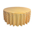 Dark Yellow Polyester Checkered Round 108″