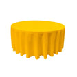 Dark Yellow 100% Polyester Round Tablecloth 132″