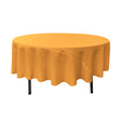 90″ Gold Polyester Round Tablecloth
