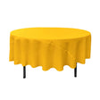 90″ Dark Yellow Polyester Round Tablecloth