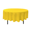 90″ Light Yellow Polyester Round Tablecloth