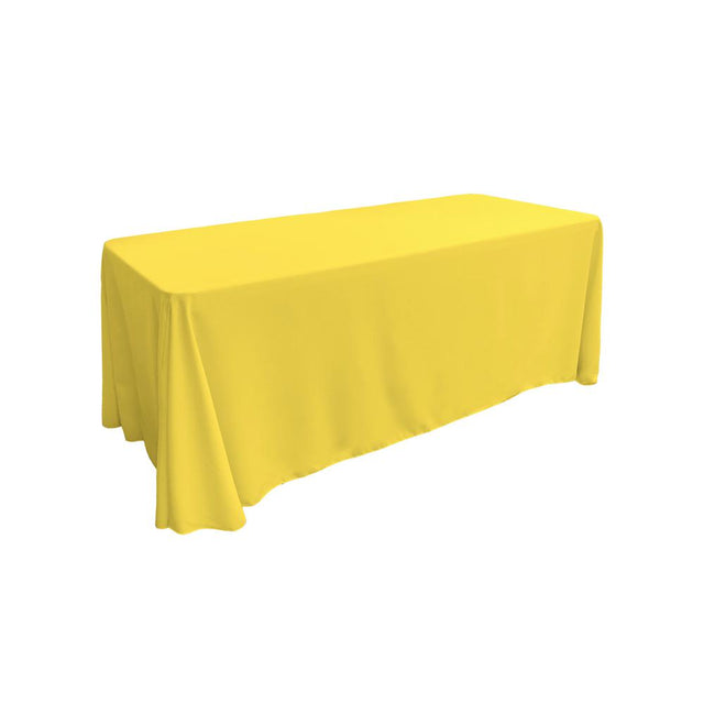 Light Yellow 100% Polyester Rectangular Tablecloth 90″ x 156″