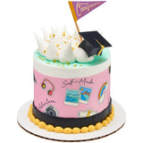 Graduation 3D Hat Cupcake Cake Pics - set of 12