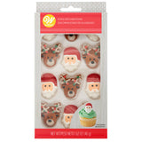 Wilton Santa & Reindeer Royal Icing Decorations, 12-Count