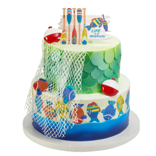 Fishing Lure and Bobbers Cupcake Cake Decorating Rings 144 set