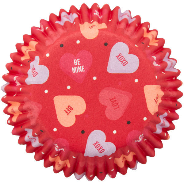 Wilton Conversation Hearts Red Valentine's Day Cupcake Liners, 75-Count