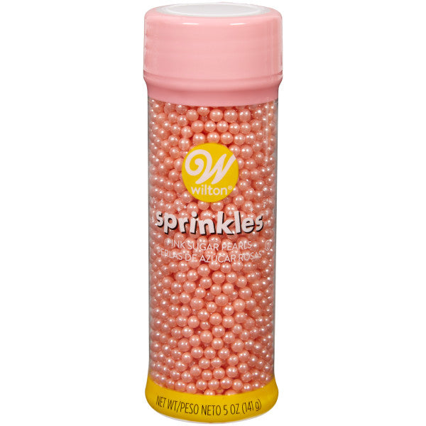Wilton Pink Sugar Pearls – 5 oz.