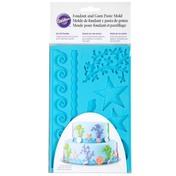Wilton Silicone Sea Life Fondant and Gum Paste Mold - Cake Decorating Supplies