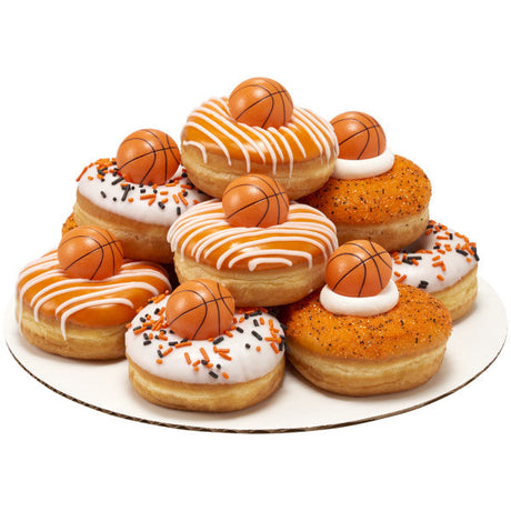 Basketball Rings 3D, Cupcake Decorations, Food Safe Cake Toppers – 144 Pack