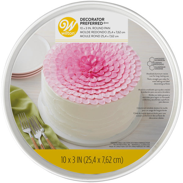 Wilton Decorator Preferred 10 x 3-inch Round Aluminum Cake Pan 10x3