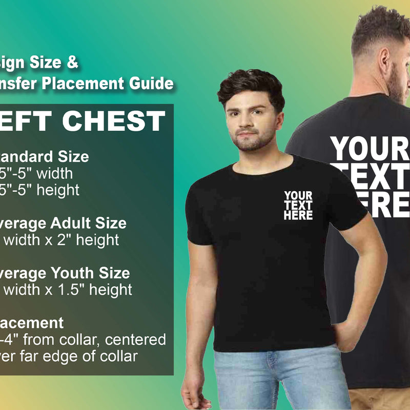 Pack: 12 Fast Personalized T-Shirts – Add Your Logo, Photo, or Text on Both Sides (Black)