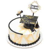 Graduation The Future is Bright Hat Set Cake Kit with Diploma Pics - 4-piece set