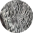 Silver Zebra Heat Transfer Vinyl Fabric - Silver Zebra Pattern, 20" H X 12" W (Foot)