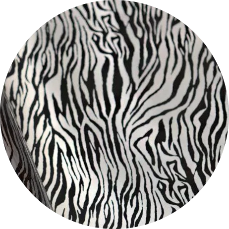 Silver Zebra Heat Transfer Vinyl Fabric - Silver Zebra Pattern, 20" H X 12" W (Foot)