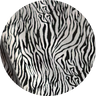 Silver Zebra Heat Transfer Vinyl Fabric - Silver Zebra Pattern, 20" H X 12" W (Foot)