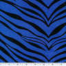 Zebra Print Tricot Royal Spandex Fabric