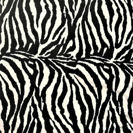 Zebra Or Cow Print Poly Cotton Fabric - Animal Print, Black/White, Brown/White, Zebra, 58/60" Wide