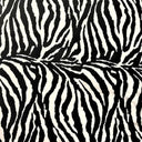 Cow Or Zebra Print Poly Cotton Fabric - Black/White, Brown/White, Zebra Animal Print, 58/60" Width