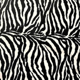 Cow Or Zebra Print Poly Cotton Fabric - Black/White, Brown/White, Zebra Animal Print, 58/60" Width